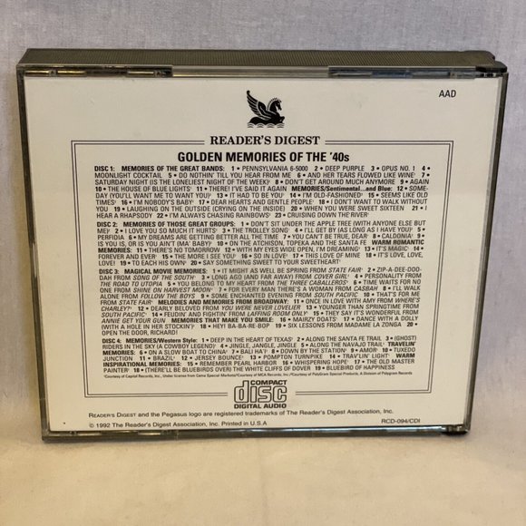 Various -Golden Memories Of The '40s (4 x CD, 1992) Reader's Digest 094C NM - Picture 2 of 7